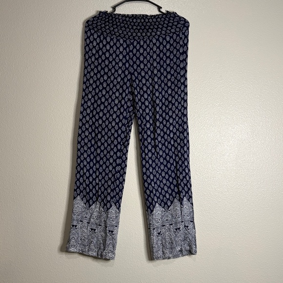 Pants - 23. Sim & Sam Blue Palazzo Boho Pants